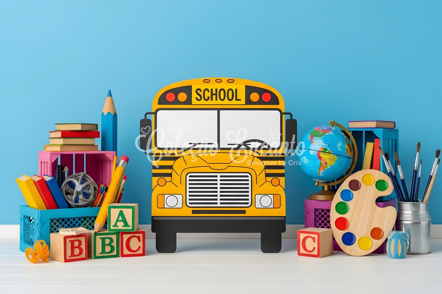 Fond photo Classe Fournitures Scolaires Ludiques Par Magali