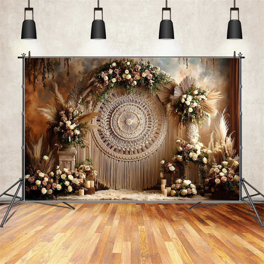 Fond Studio Fête des Mères Arrangements Floraux Rêve Macramé Par Magali