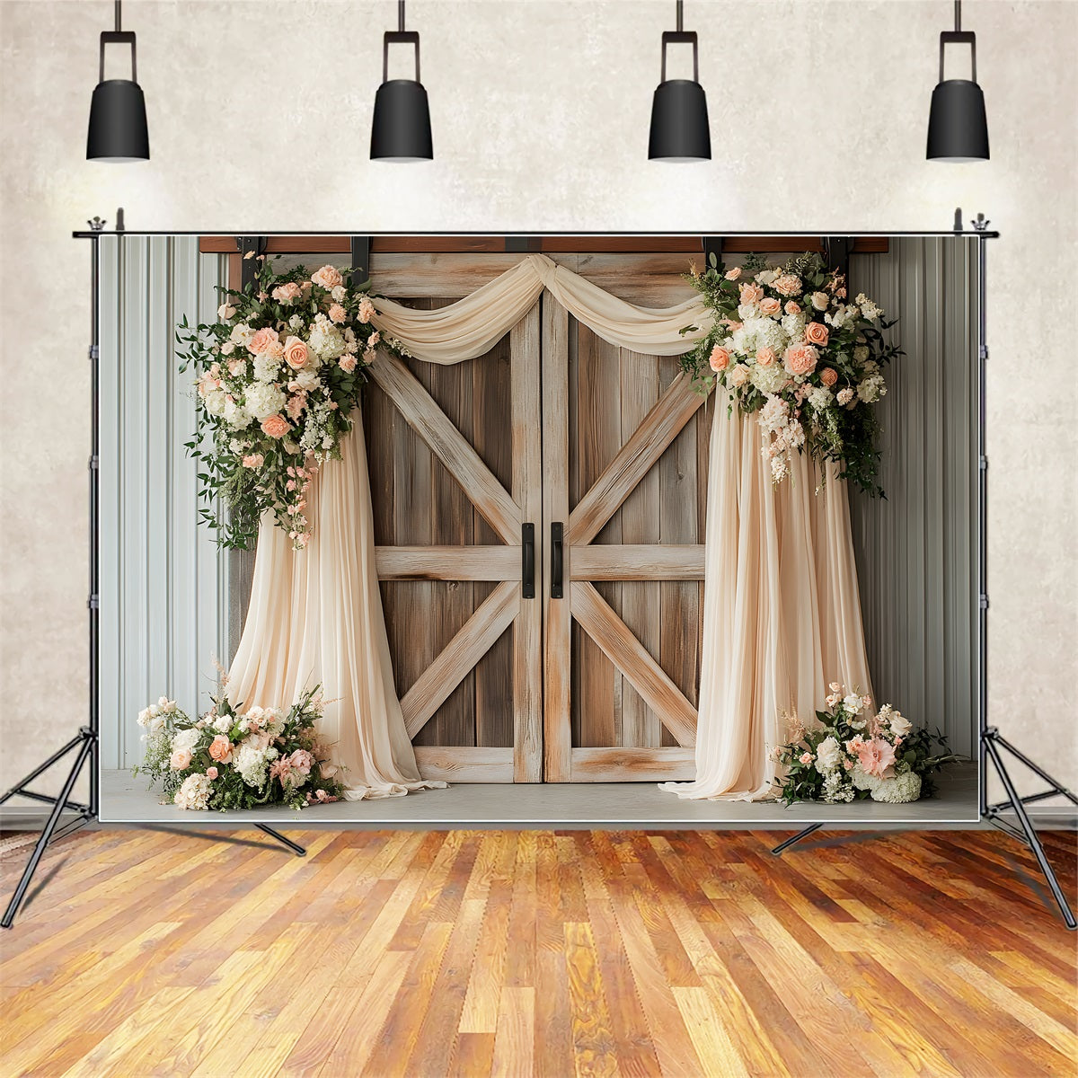 Toile de fond Photo Fête des Mères Arche Porte Florale Rustique Par Magali