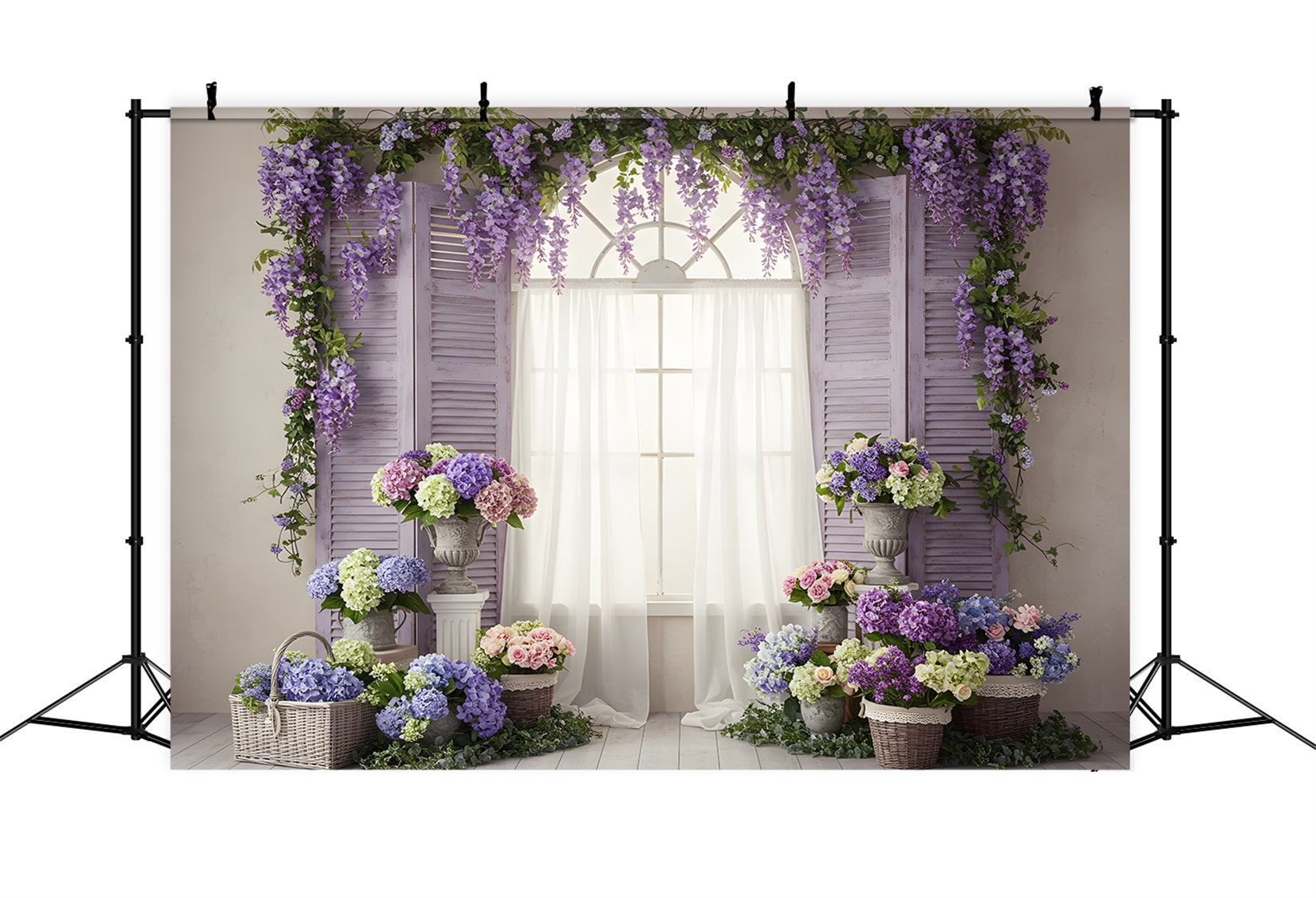 Toile de fond Photo Fête des Mères Fenêtre Glycine Violette Par Magali