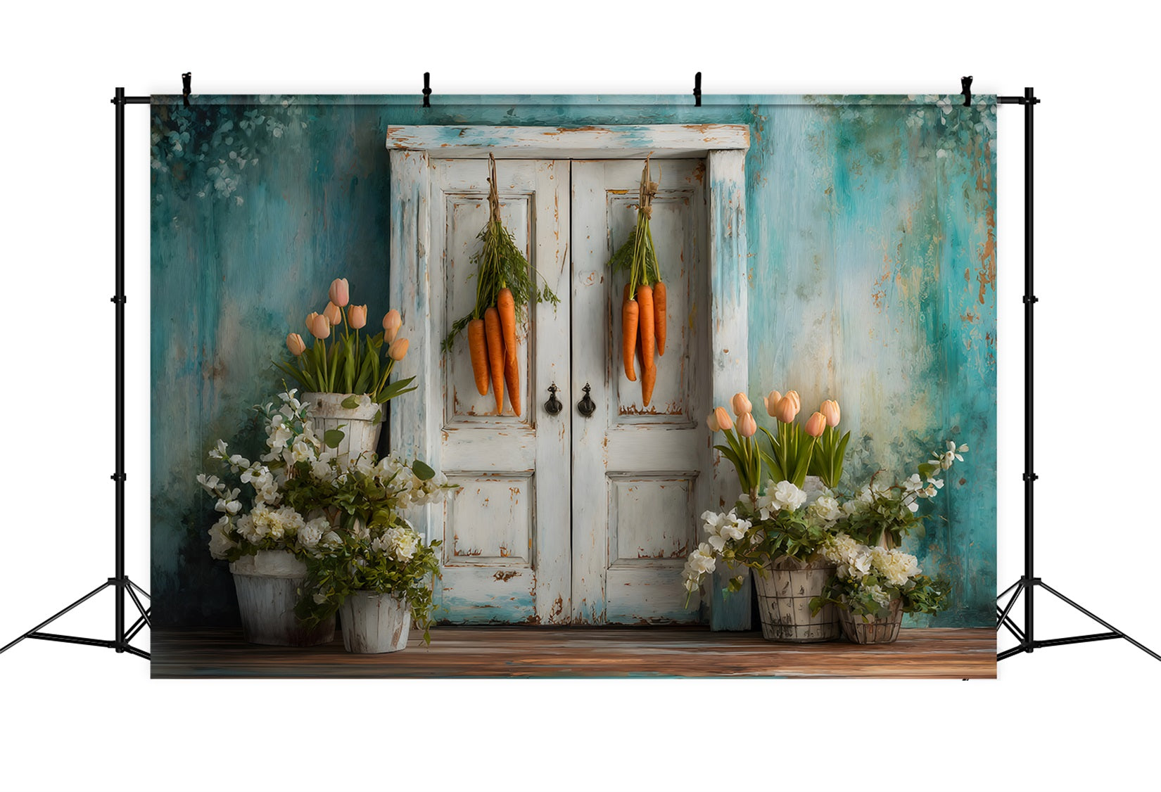 Fond Photo Pâques Porte Carotte Décor Floral Par Magali