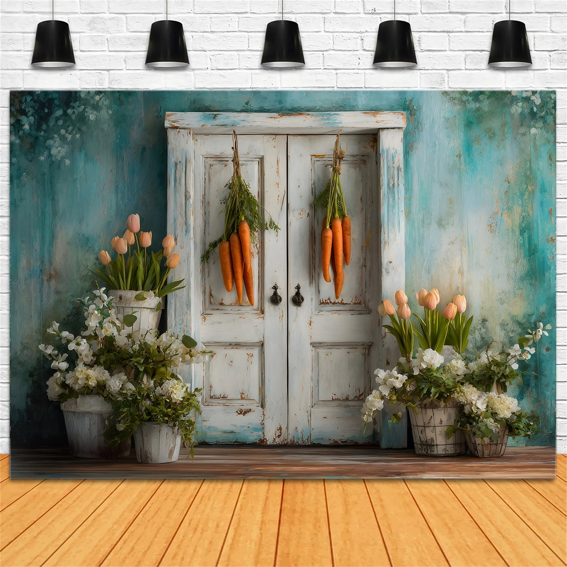 Fond Photo Pâques Porte Carotte Décor Floral Par Magali
