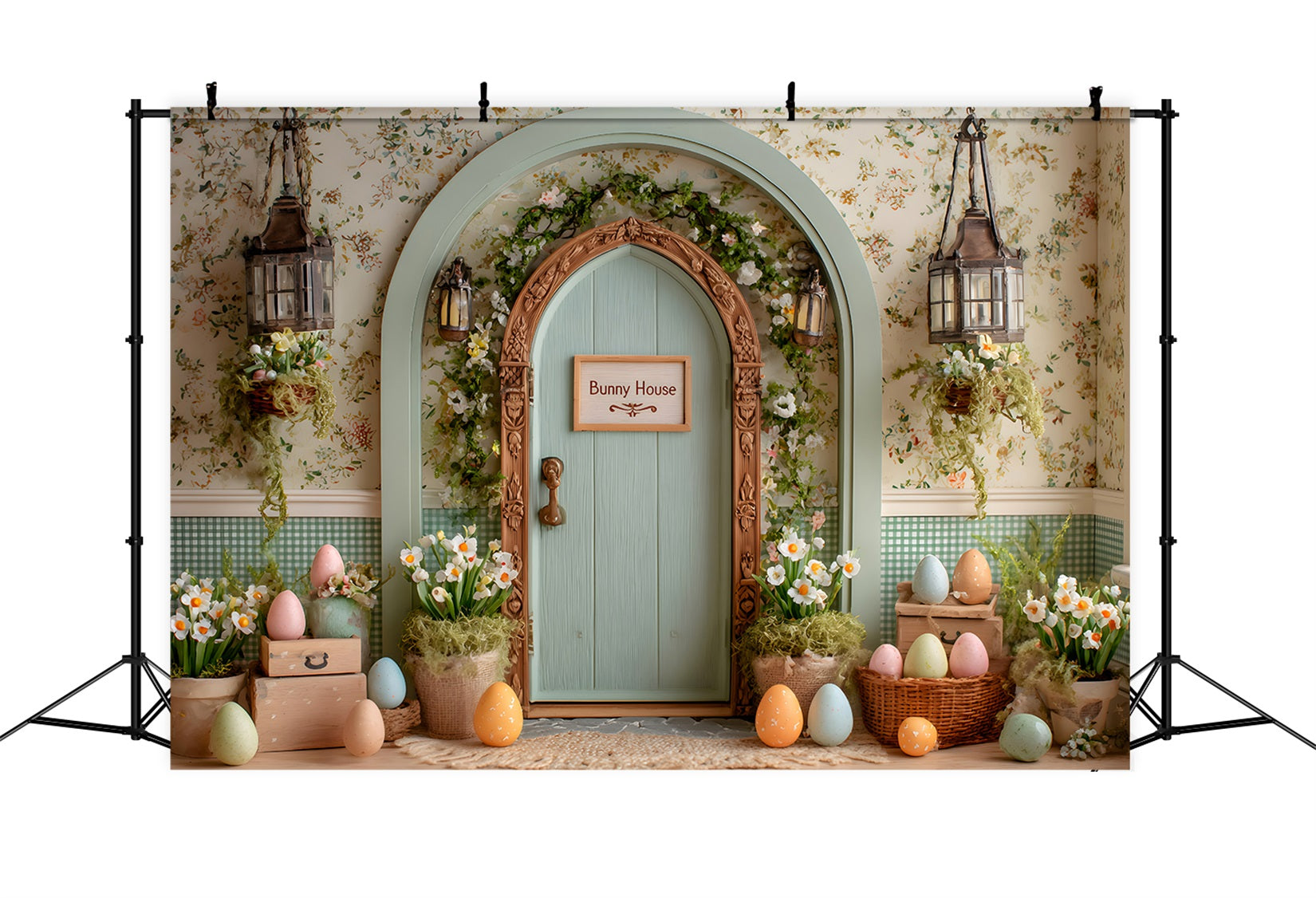 Fond Photo Pâques Porte Arche Œufs Floraux Par Magali