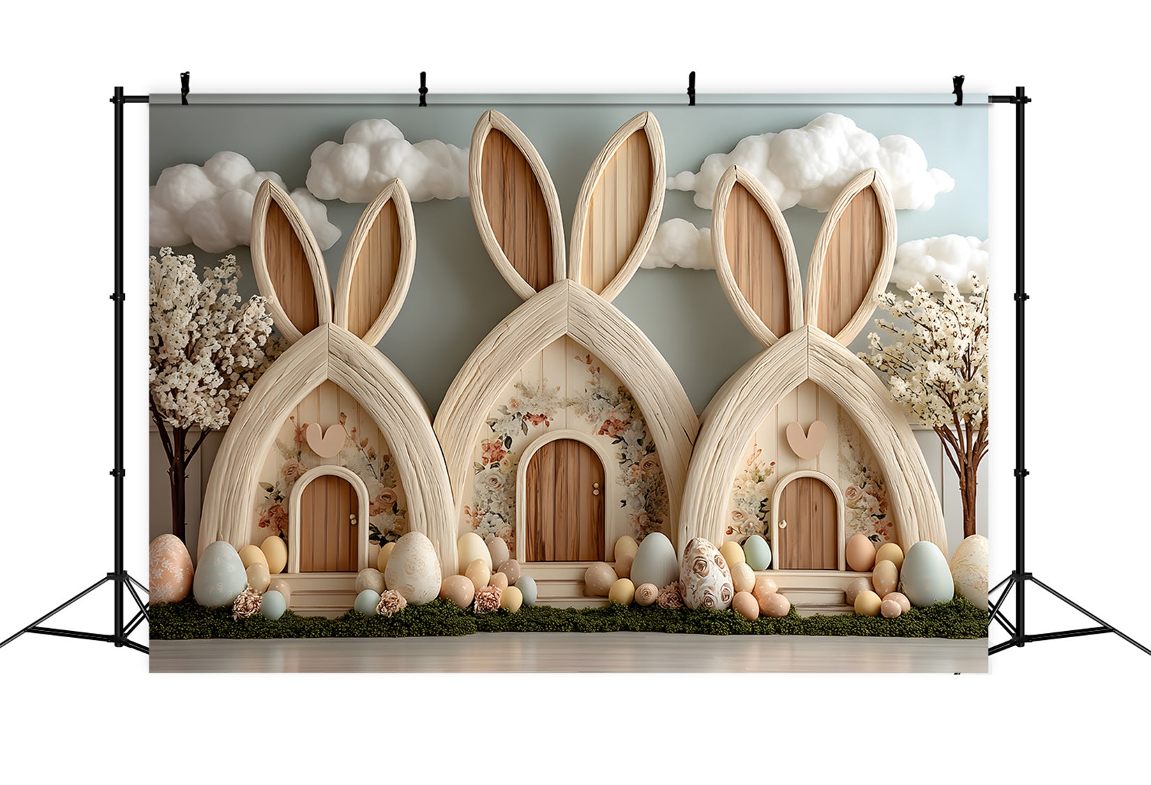 Fond Photo Pâques Présentation Village Cottage Lapin Pastel Par Magali