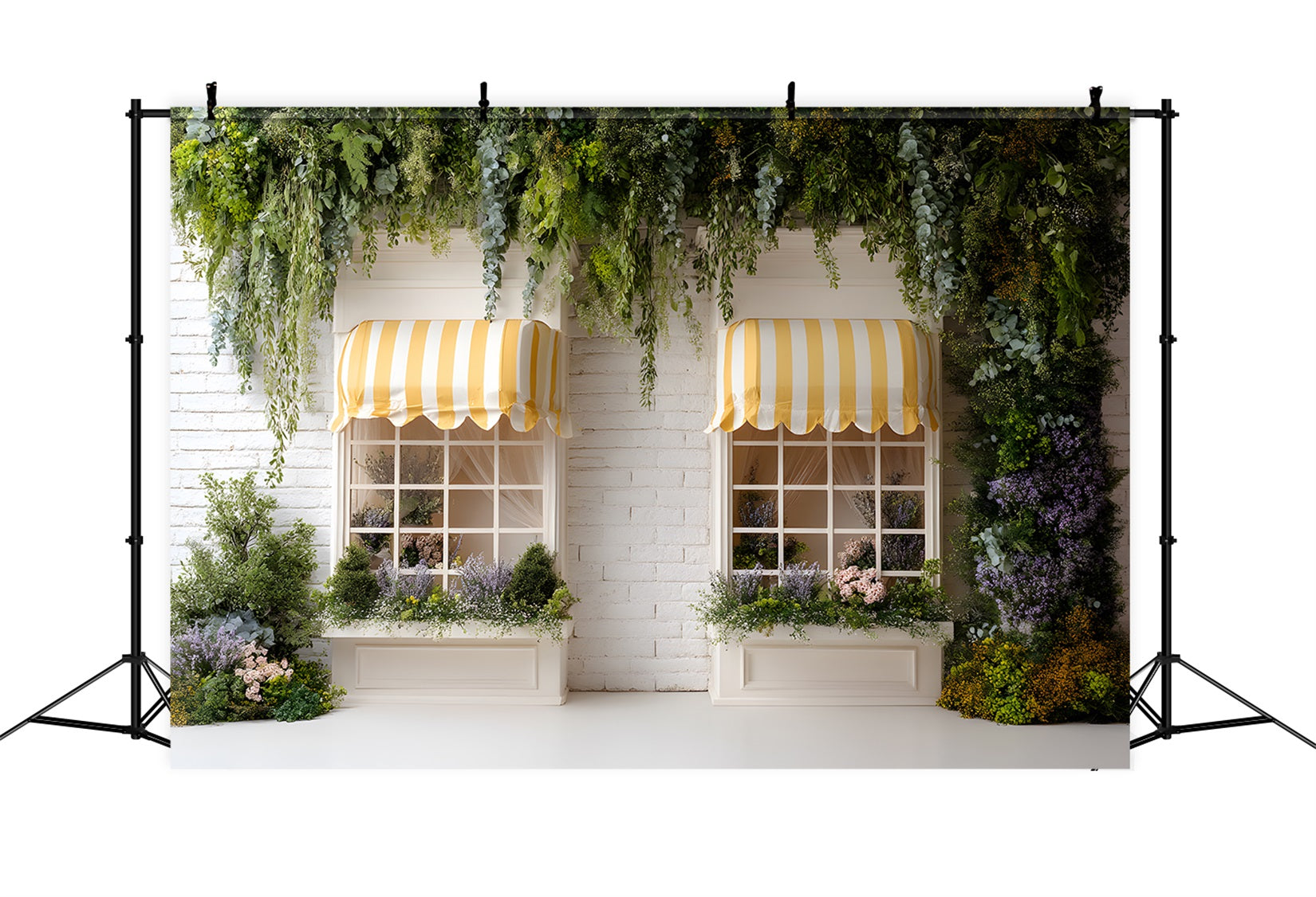 Toile de fond Photo Pâques Fenêtres Jardin Auvent Jaune Rayé Par Magali