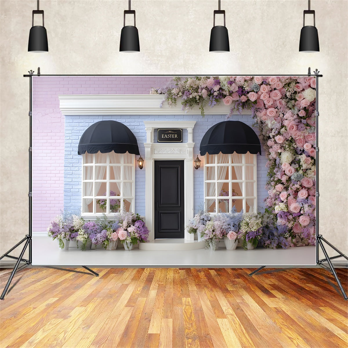 Fond Photo Pâques Porte Brique Florale Pastel Par Magali