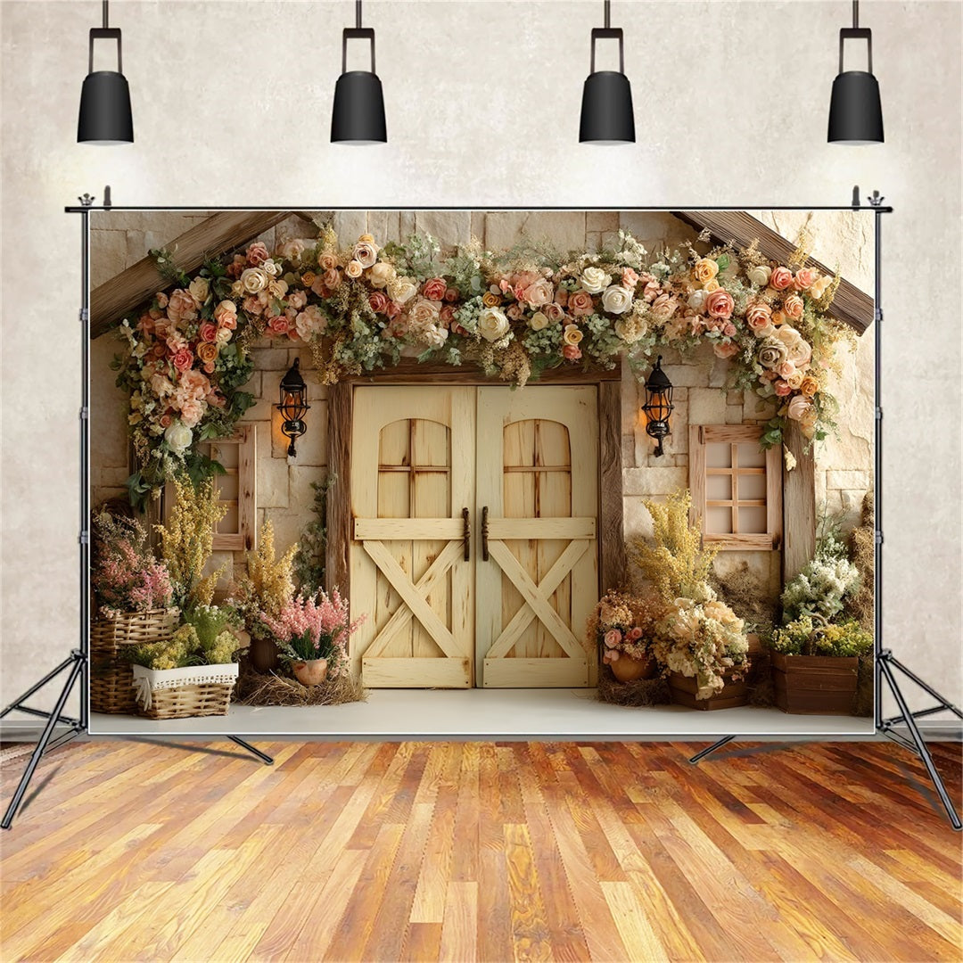 Fond Studio Pâques Maison Pierre Porte Fleurie Par Magali