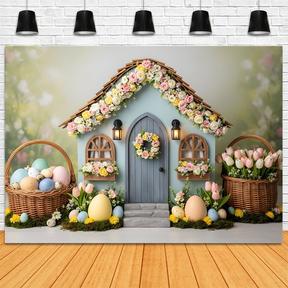 Toile de fond Photo Pâques Cottage Floral Tulipees Par Magali