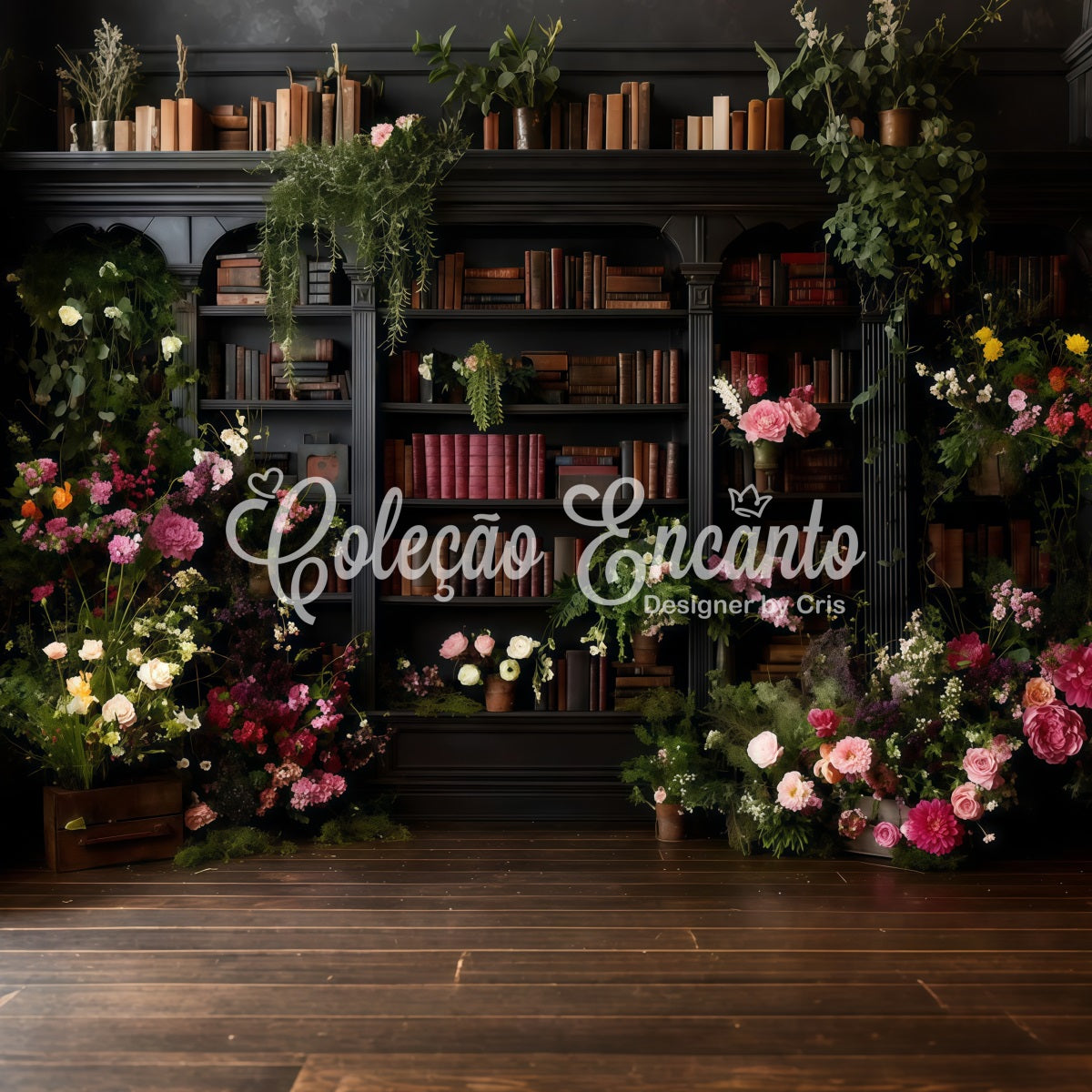 Fond Photo Fête des Mères Bibliothèque Fleurs Charme Vintage Par Magali