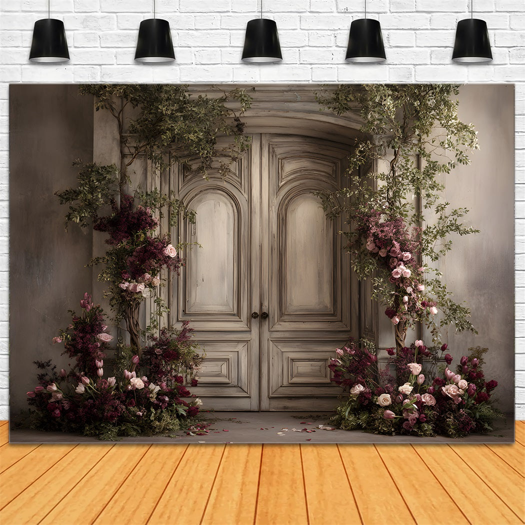Toile de fond Studio Fête des Mères Porte Florale Romantique Par Magali