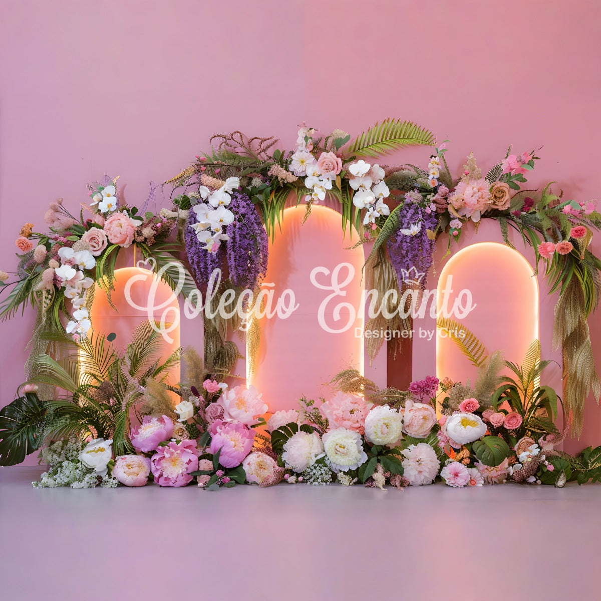 Toile de fond Studio Fête des Mères Arrangement Floral Pastel Élégant Par Magali