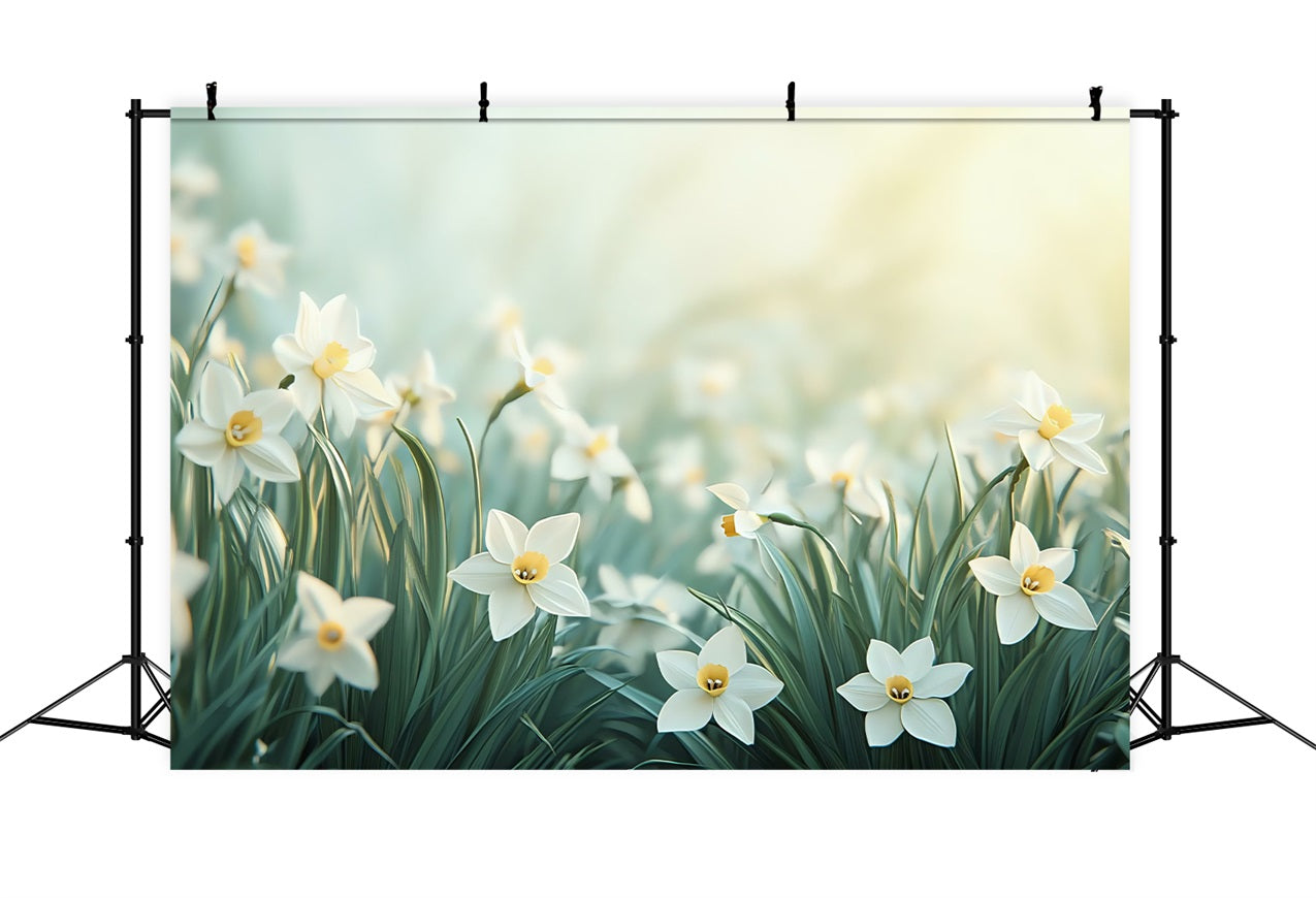 Toile de Fond Jonquille Douce Lueur Photographie Fleurie CJJ2-10