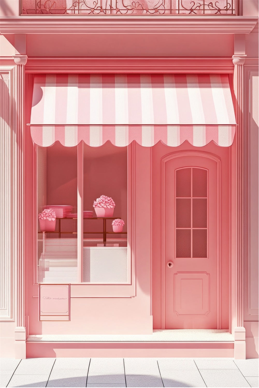 Toile de fond Fille Rose Boutique Vitrine Blush CJJ2-117