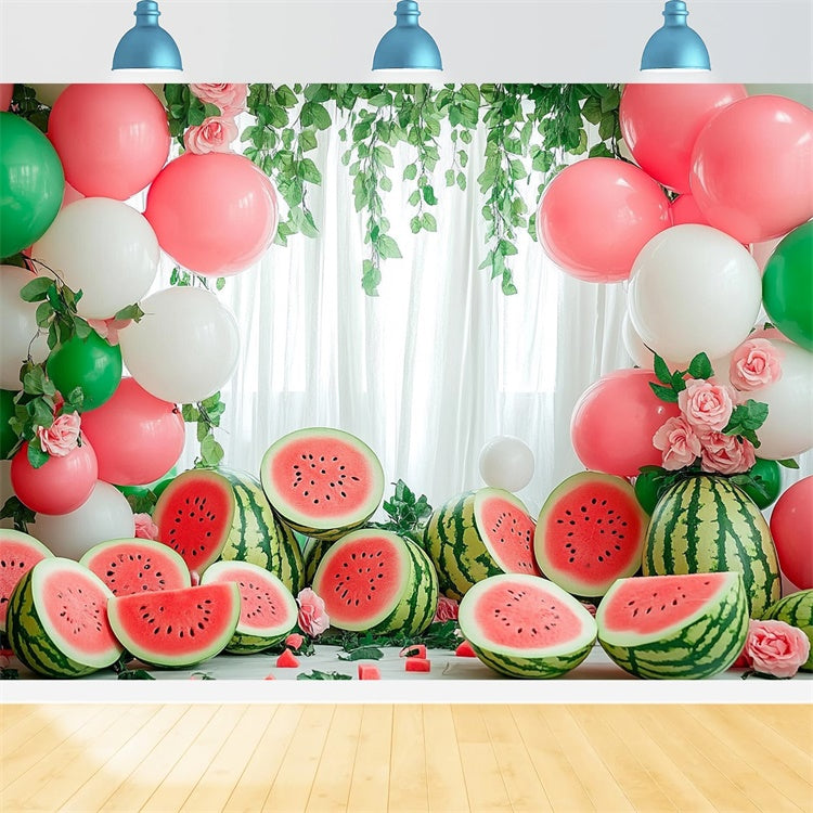 Toile de fond Été Pastèque Guirlande de Ballons CJJ3-262