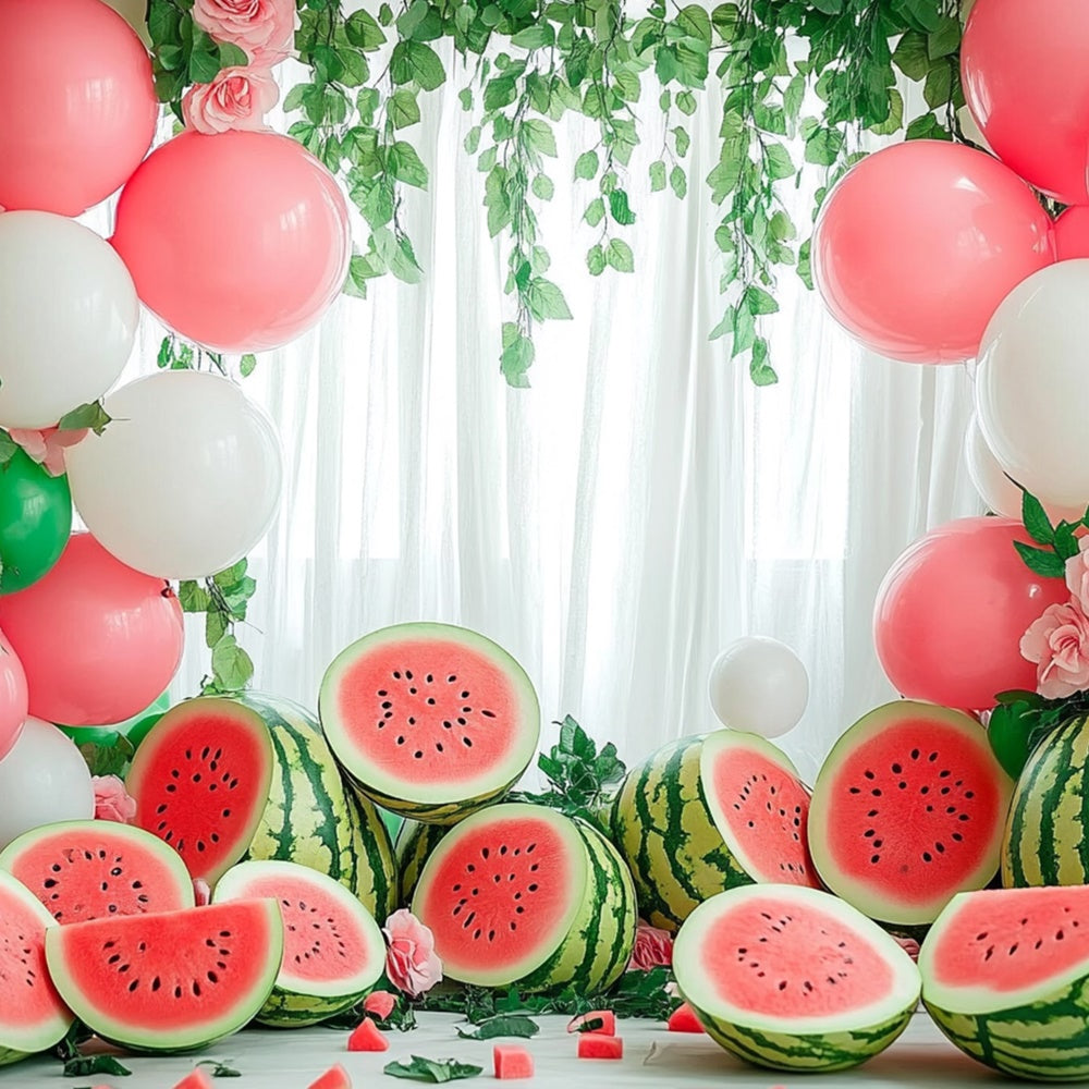 Toile de fond Été Pastèque Guirlande de Ballons CJJ3-262