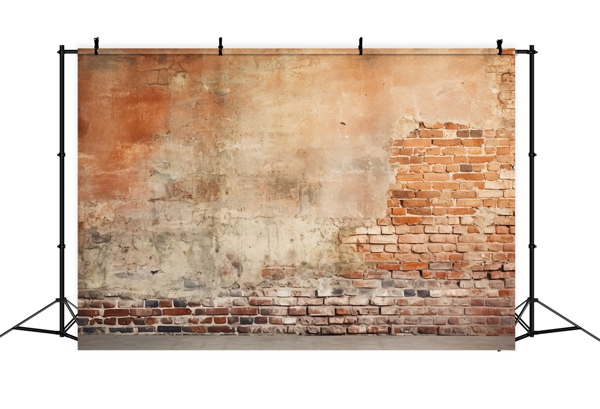 Toile de fond Mur Brique Délabré Vieilli Texturé CJJ3-35