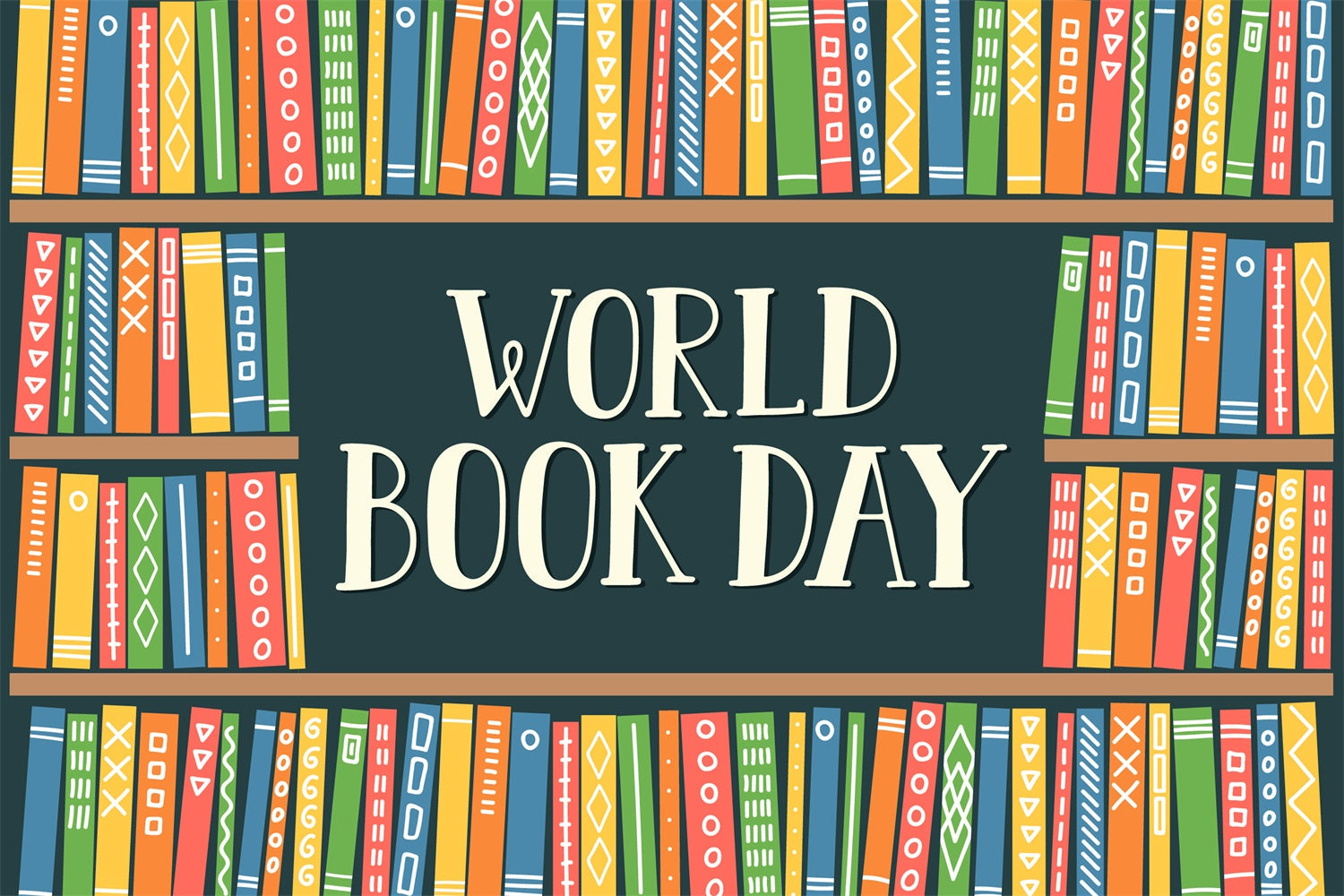 Toile de fond Journée Mondiale du Livre Livre Vibrant et Coloré CJJ3-66