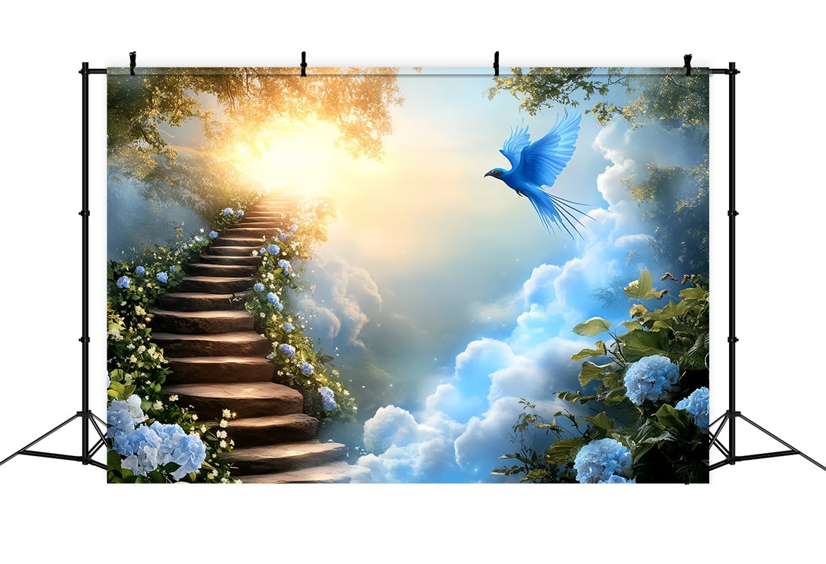 Toile de fond Ciel Sentier Fleuri OiPlage & Meru Envolé CSH4-248