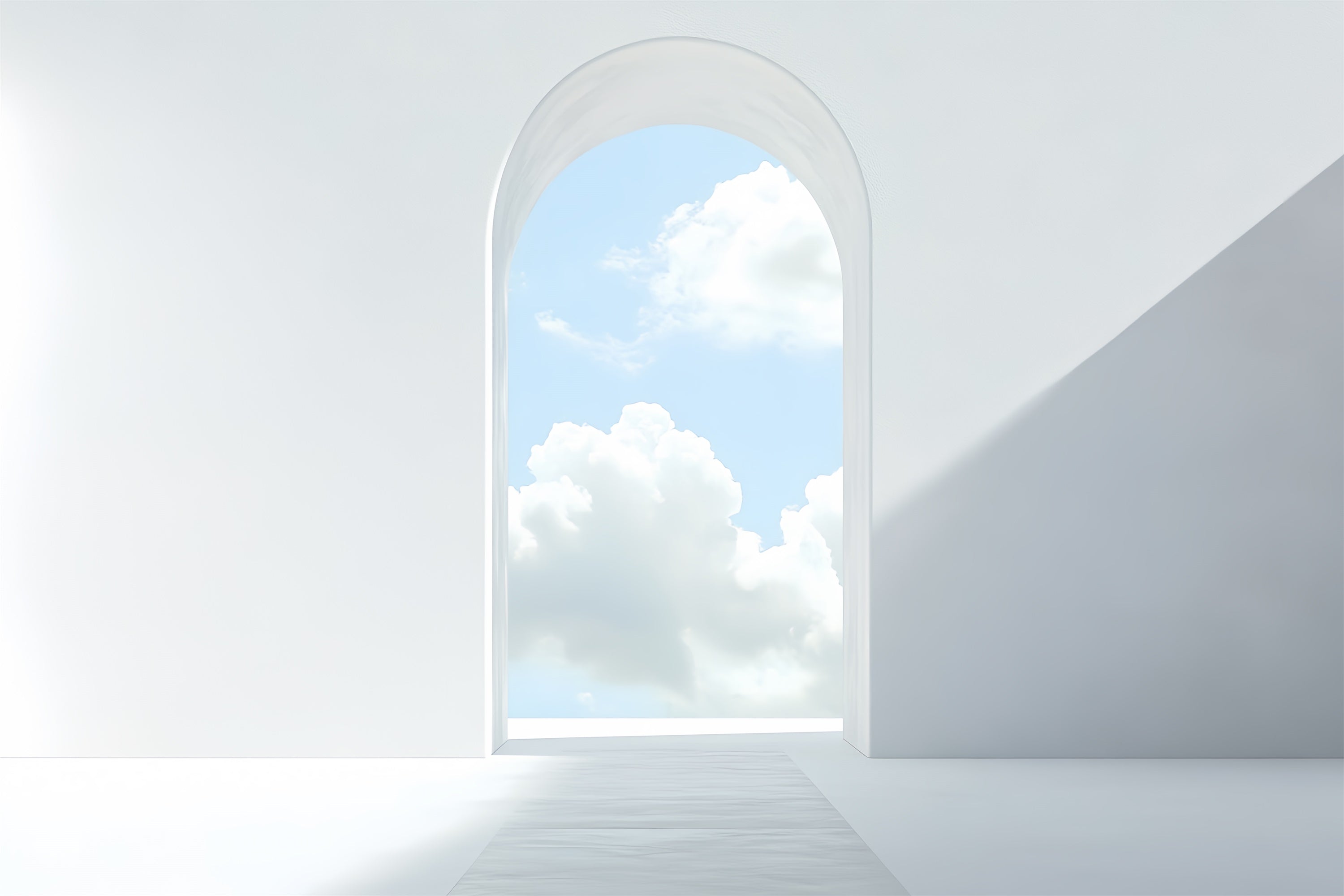 Toile de fond Ciel Nuages Arche Minimaliste CSH4-255