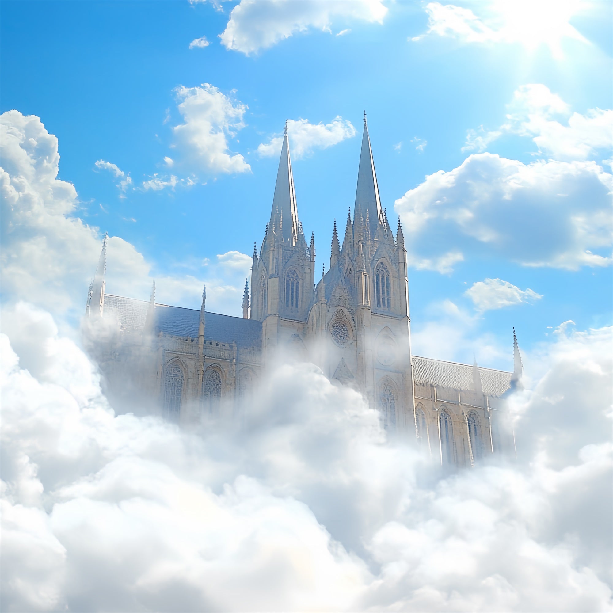 Toile de fond Ciel et Nuages Ciel Rêve Château Sacré CSH4-260