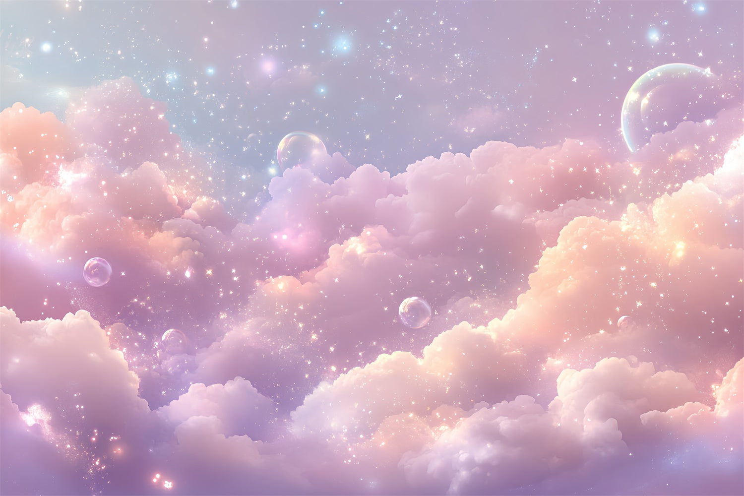 Toile de fond Ciel Nuageux Nuages Pastel Étincelants CSH4-262