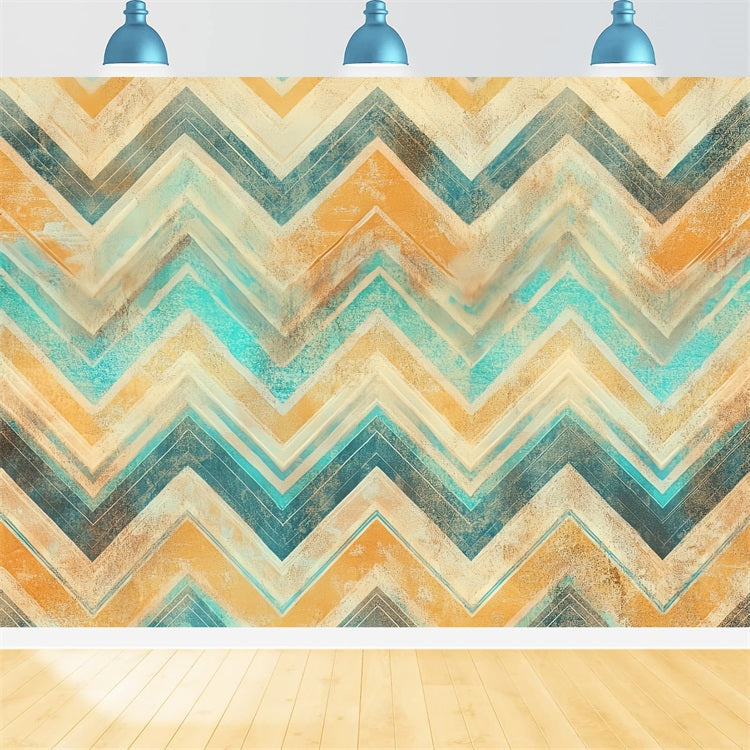 Toile de fond Vintage Pour Photoshoot Motif Abstrait Chevron CSH4-294