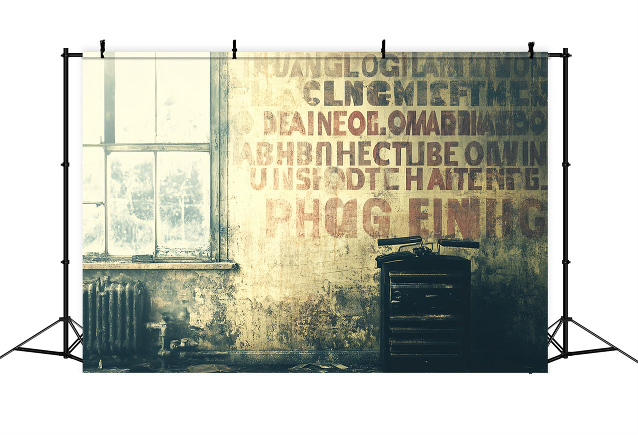 Toile de fond Vieille École Backdrops Fenêtre Vieillie Mur Vintage CSH4-309