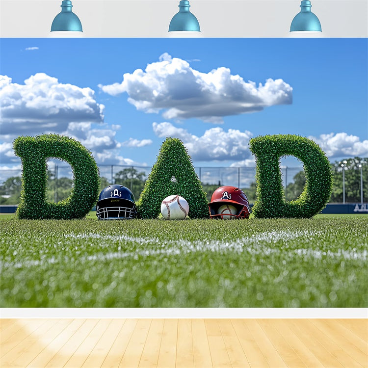 Toile de fond Photo Fête des Pères Gazon Vert Baseball CSH5-47