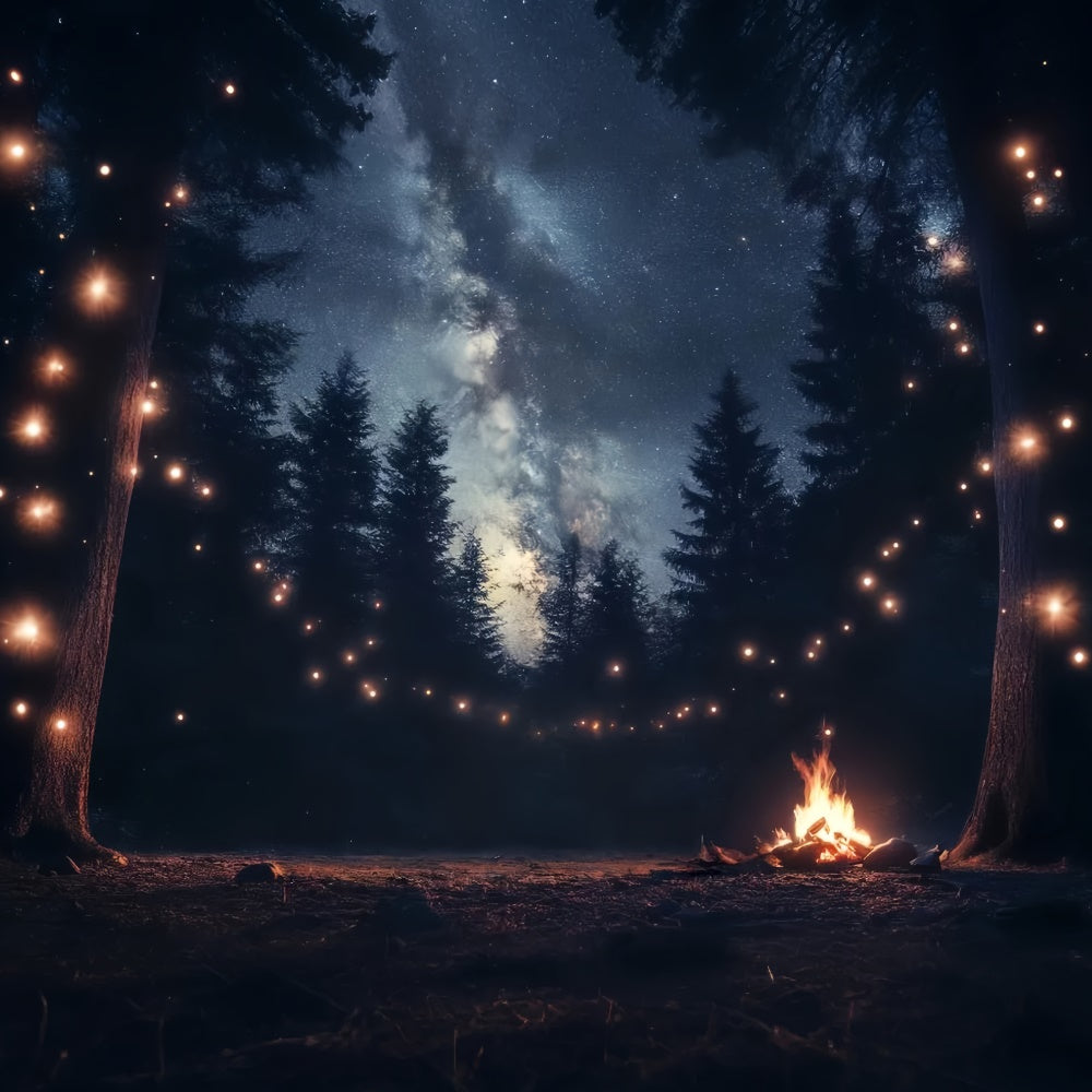 Toile de fond Fête des Pères Idées Forêt Étoilée Lumières CSH5-69
