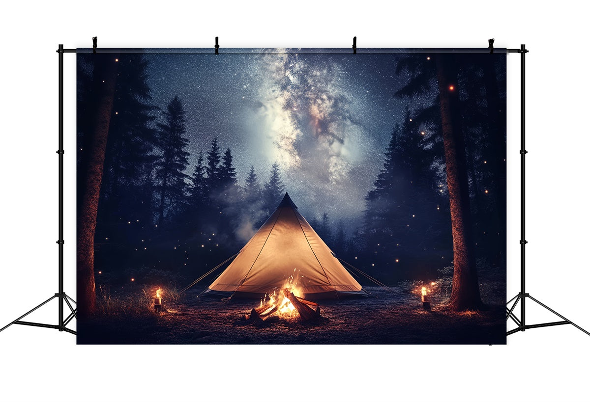 Toile de fond Photo Fête des Pères Nuit Étoilée Tente CSH5-70