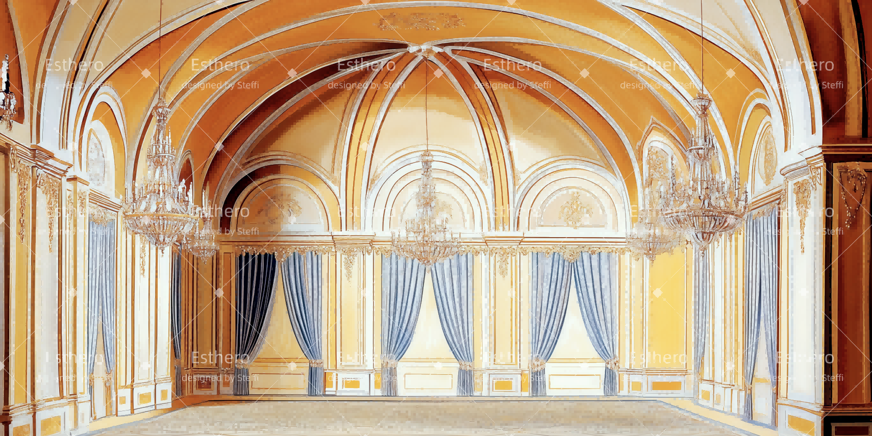Toile de fond de Theatre Hall du Château CSH510-T85