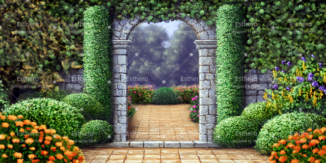 Fond de Scène Entrée Du Jardin Du Château CSH510-T88