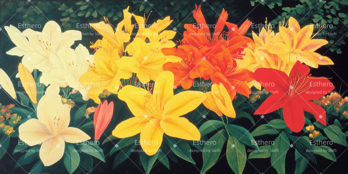 Fond de Scène Personnalisé Fleurs Tropicales Stylisées CSH510-T99