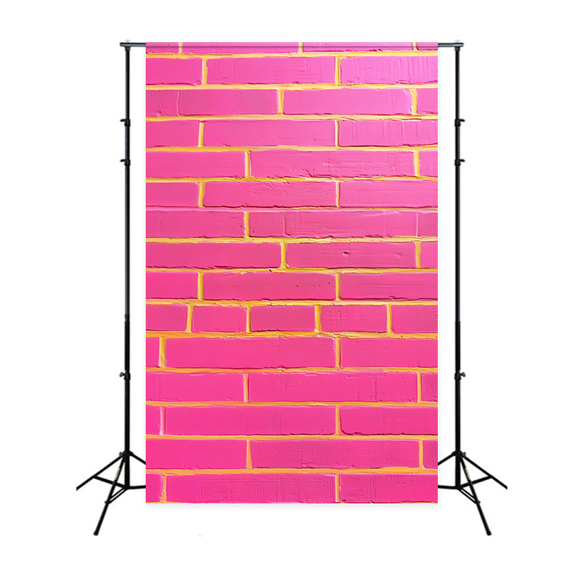 Toile de fond Mur de Brique Rose Néon Style Pop CSH6-157