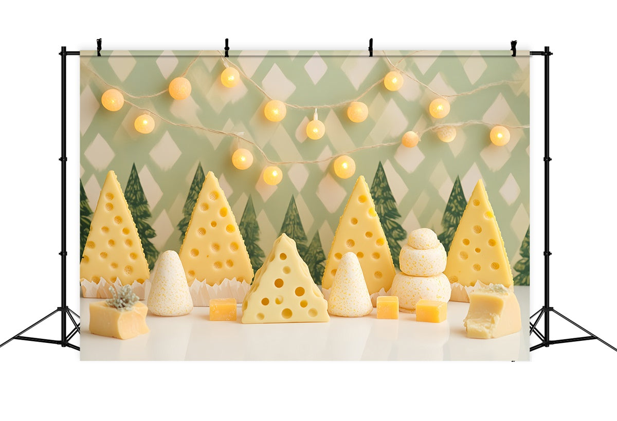 Toile de fond Photo Anniversaire Bébé Forêt Fromage Mignonne CSH6-313