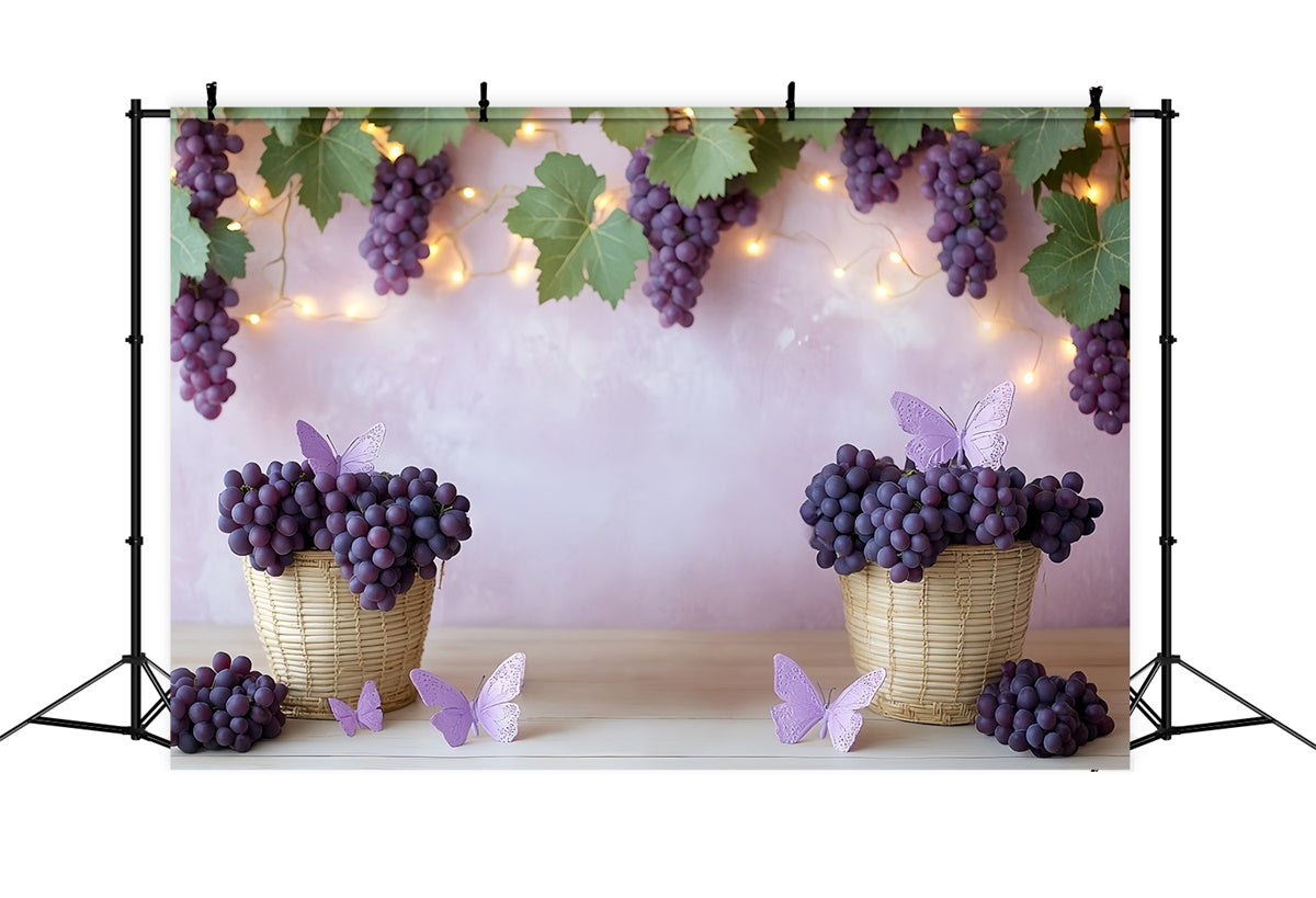 Toile de fond Photo Anniversaire Bébé Vigne de Raisin Enchantée CSH6-317