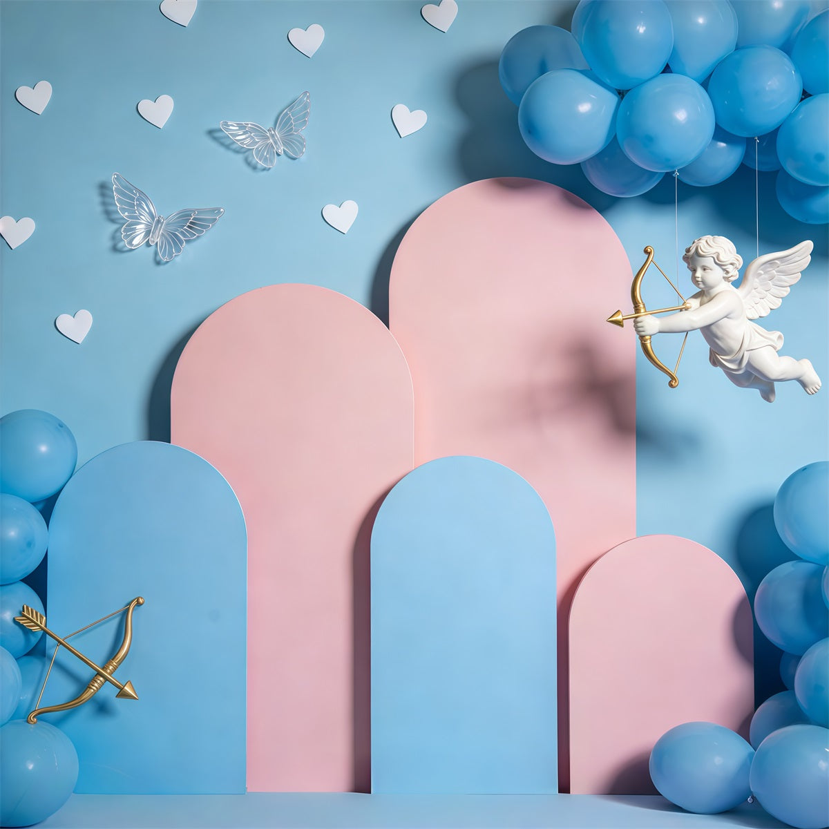 Fond Photo Saint-Valentin Structure Arche Ballons CSH61-112