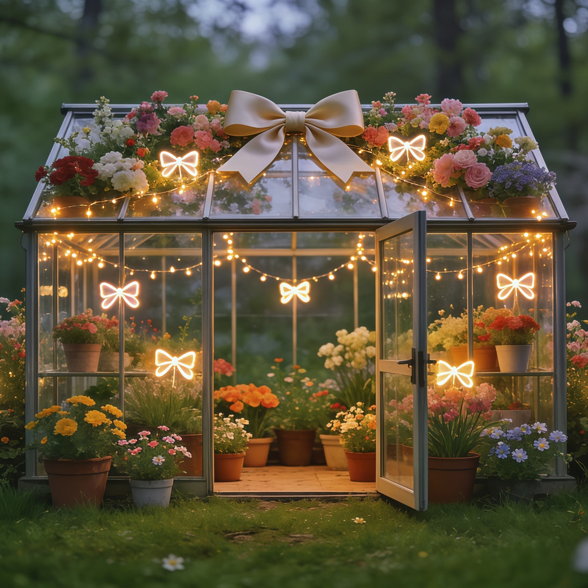 Fond Studio Photo Printemps Jardin Floral Nœud Lumineux CSH61-171