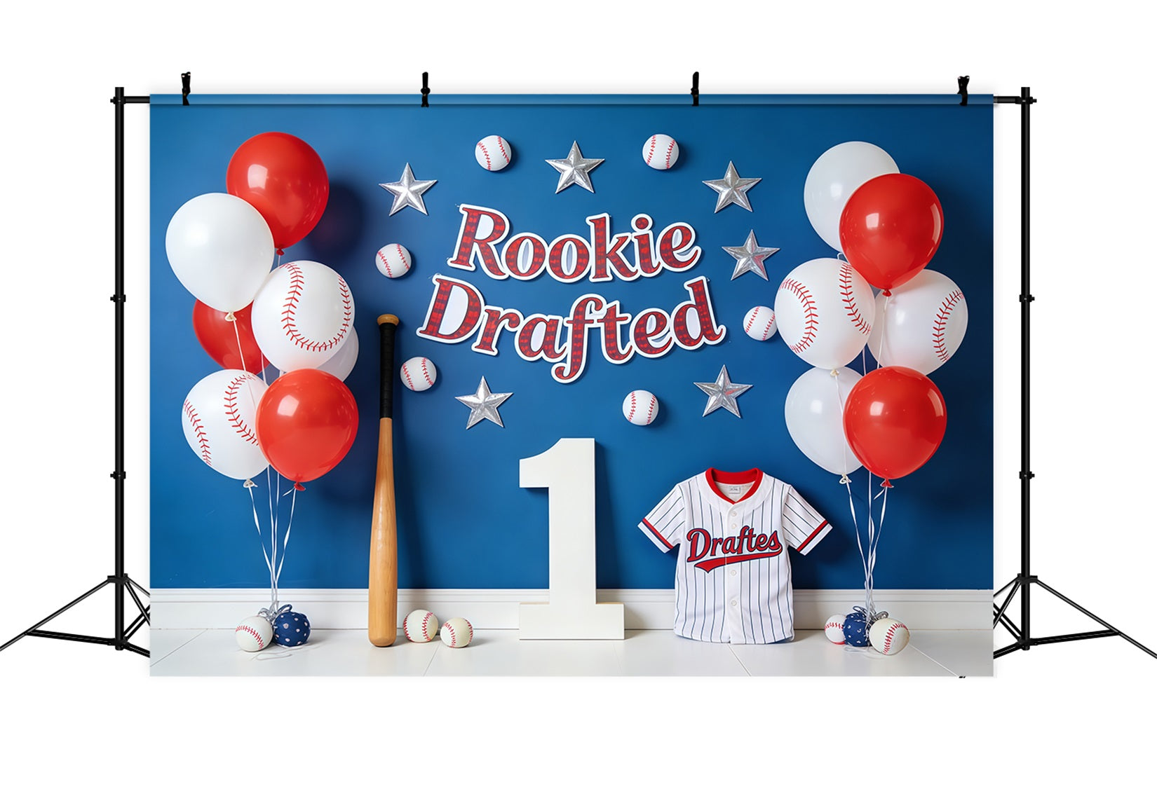 Fond Photo Baseball Mur Ballons Recrue Sélectionnée CSH61-175
