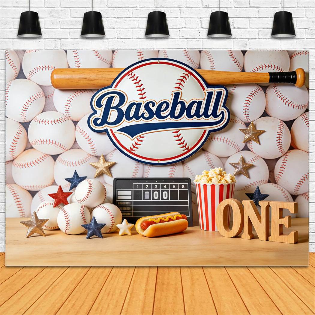 Toile de fond Photo Baseball Décor Fête Premier Anniversaire CSH61-182