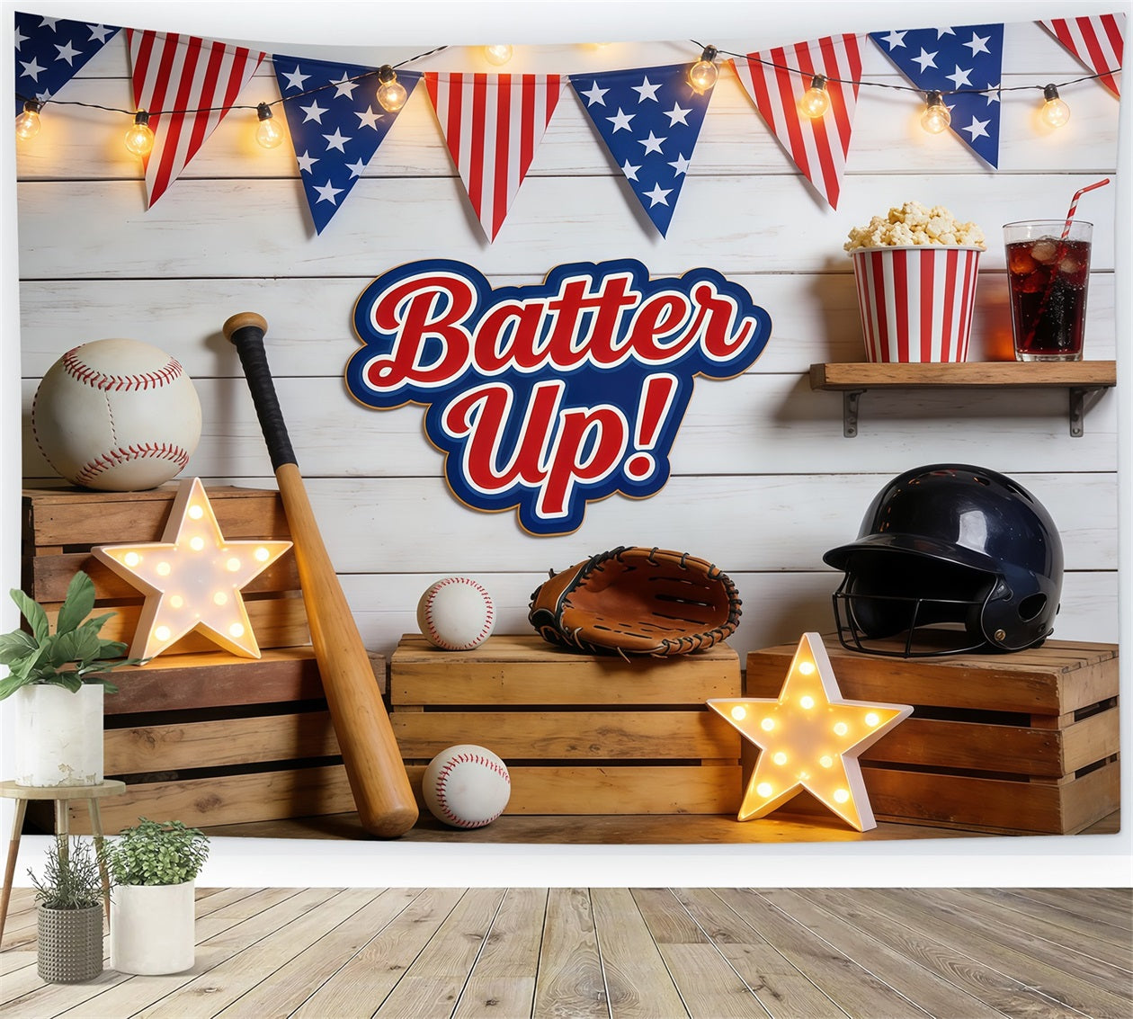Fond Photo Baseball Décor Abri Batter Up CSH61-191