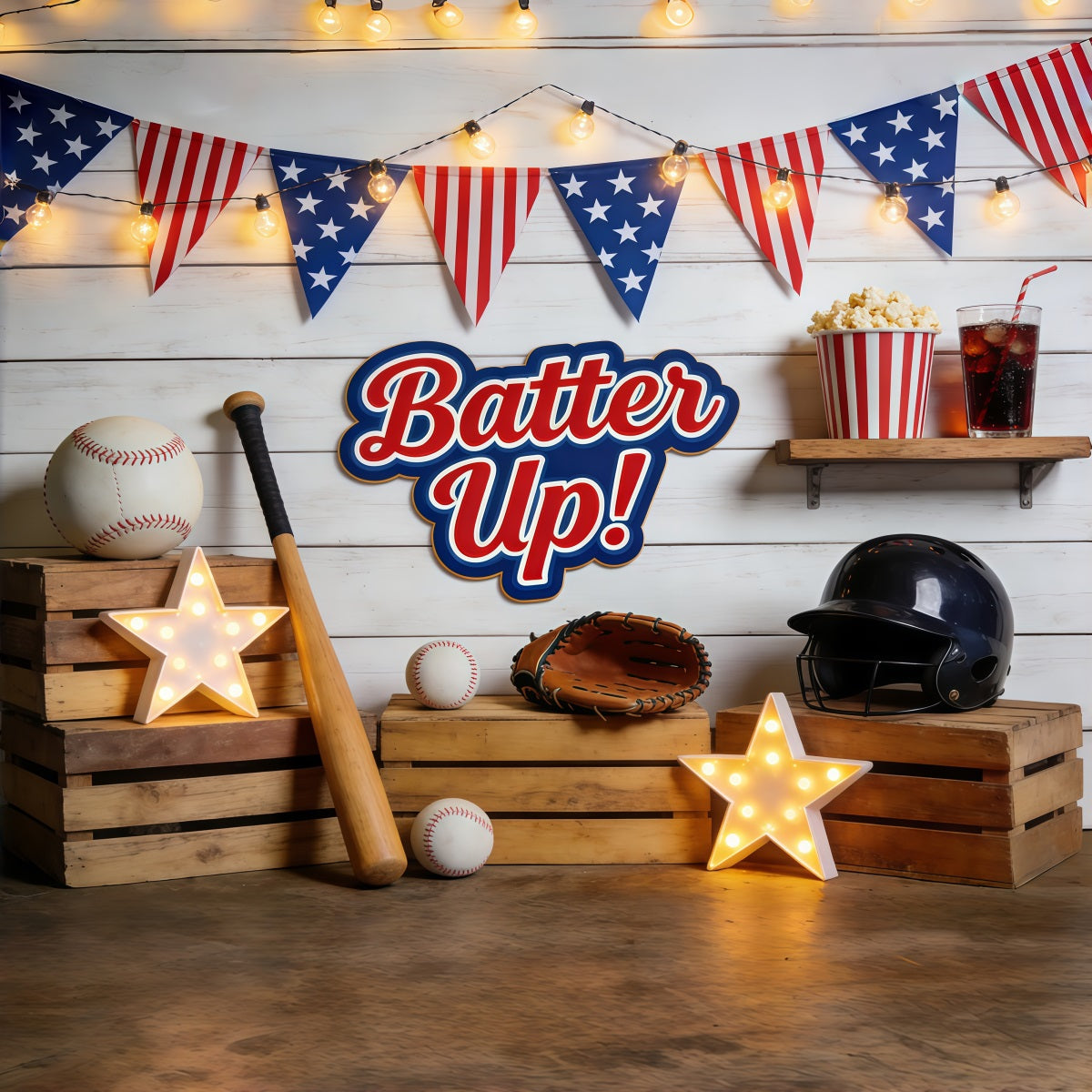Fond Photo Baseball Décor Abri Batter Up CSH61-191