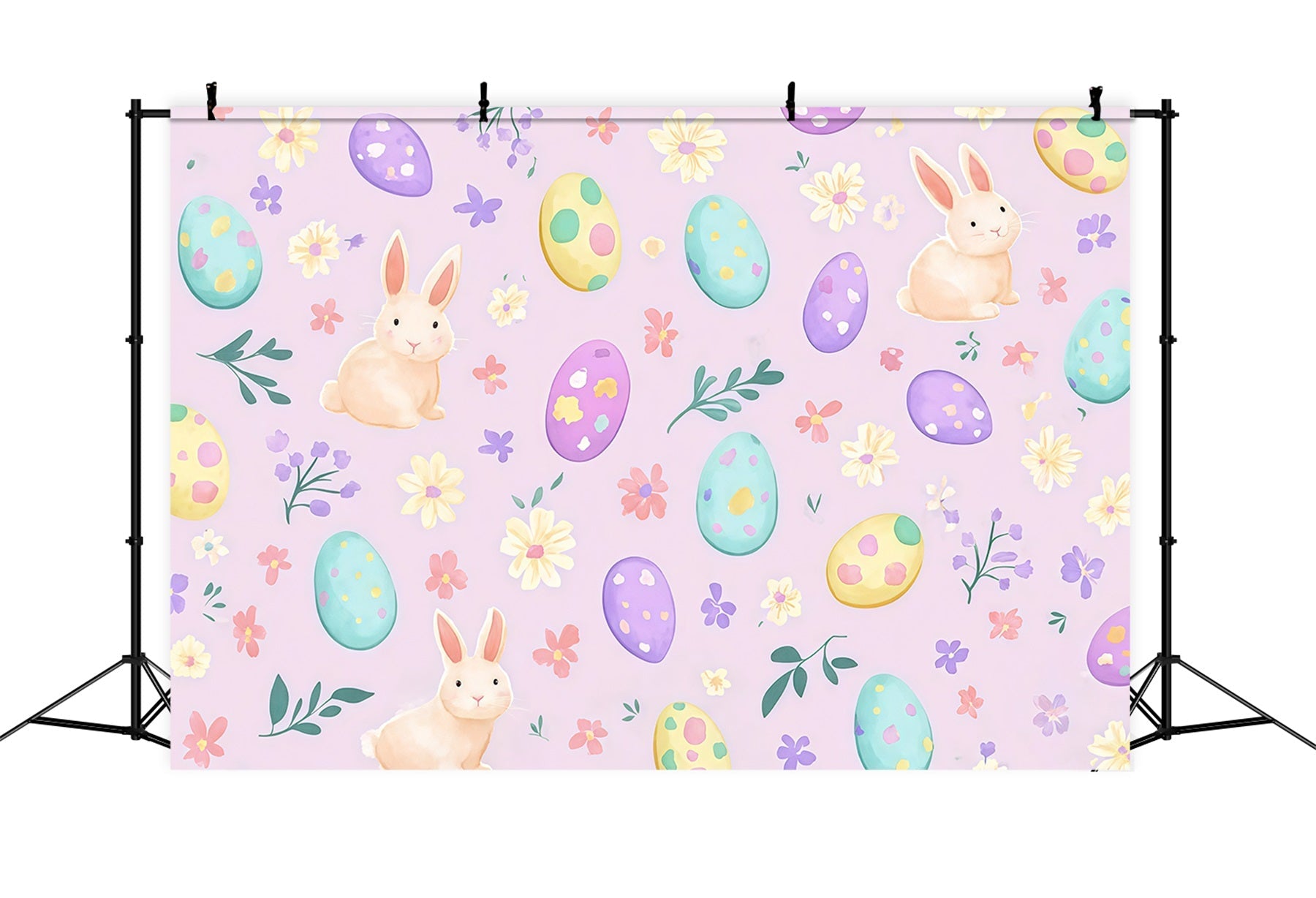 Toile de fond de Pâques Motif Œufs Aquarelle CSH61-31