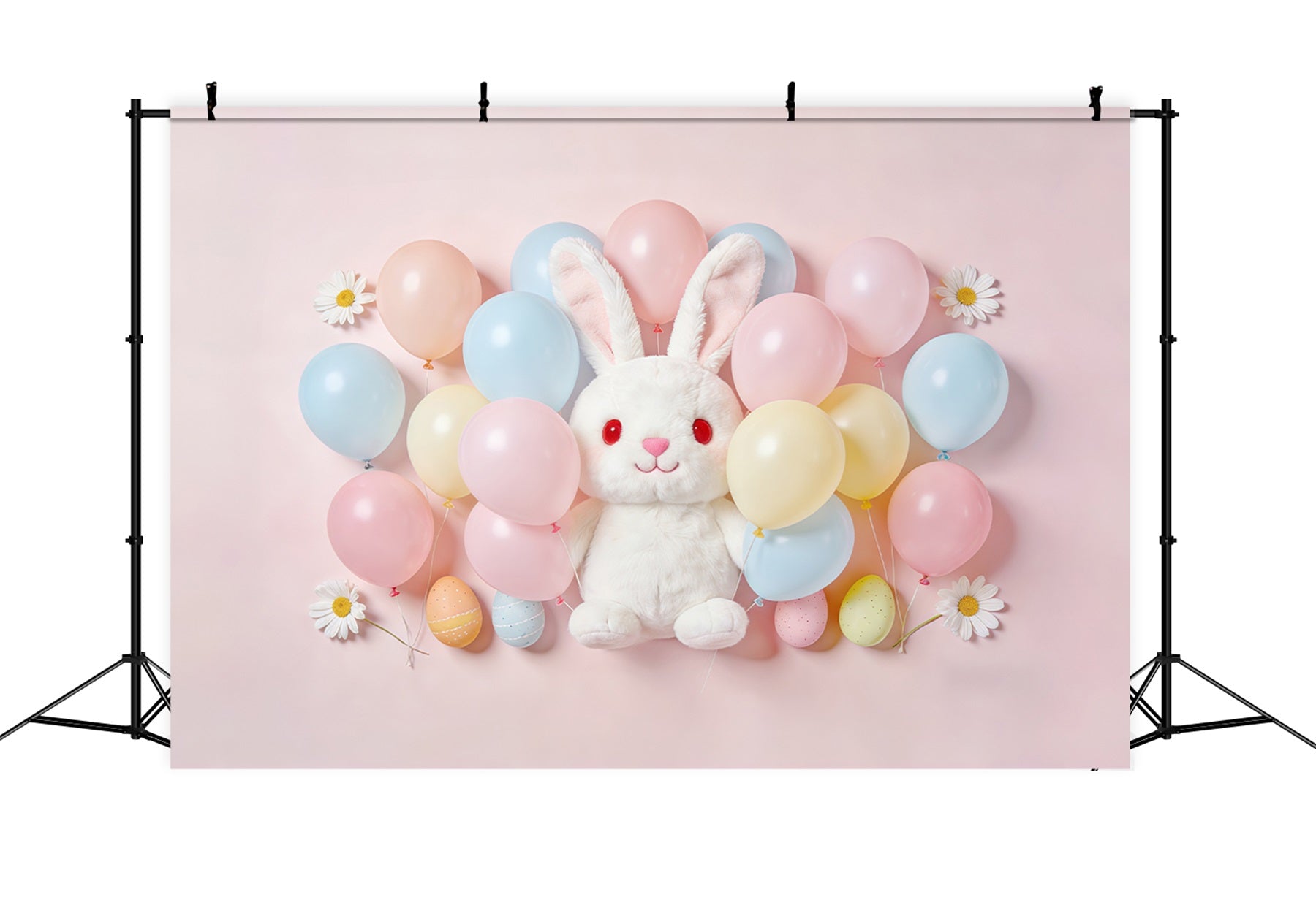 Toile de fond Pâques Tas Œufs Pastel Lapin CSH61-58