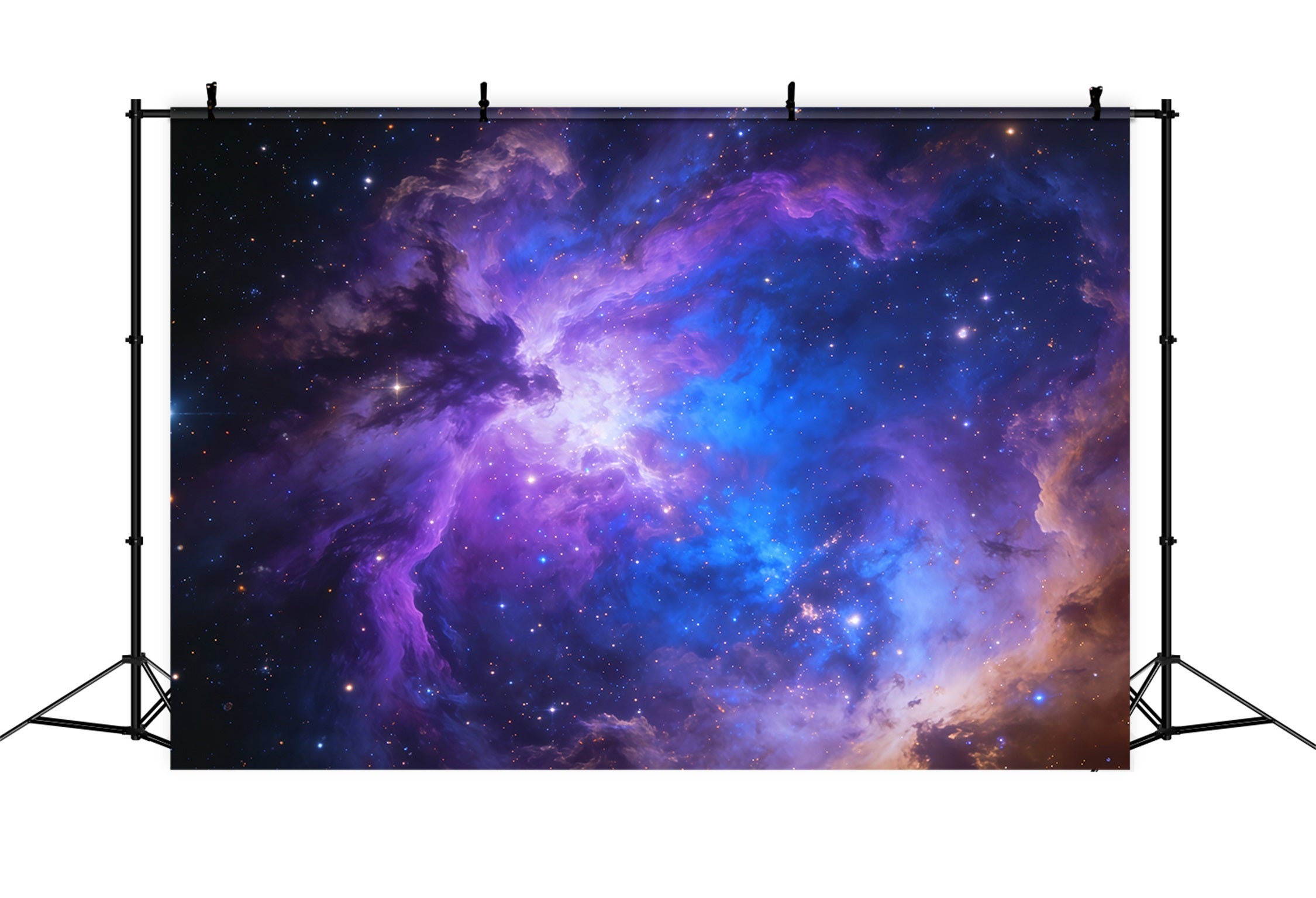 Fond Studio Ciel Nébuleuse Cosmique Violette Bleue CSH62-128
