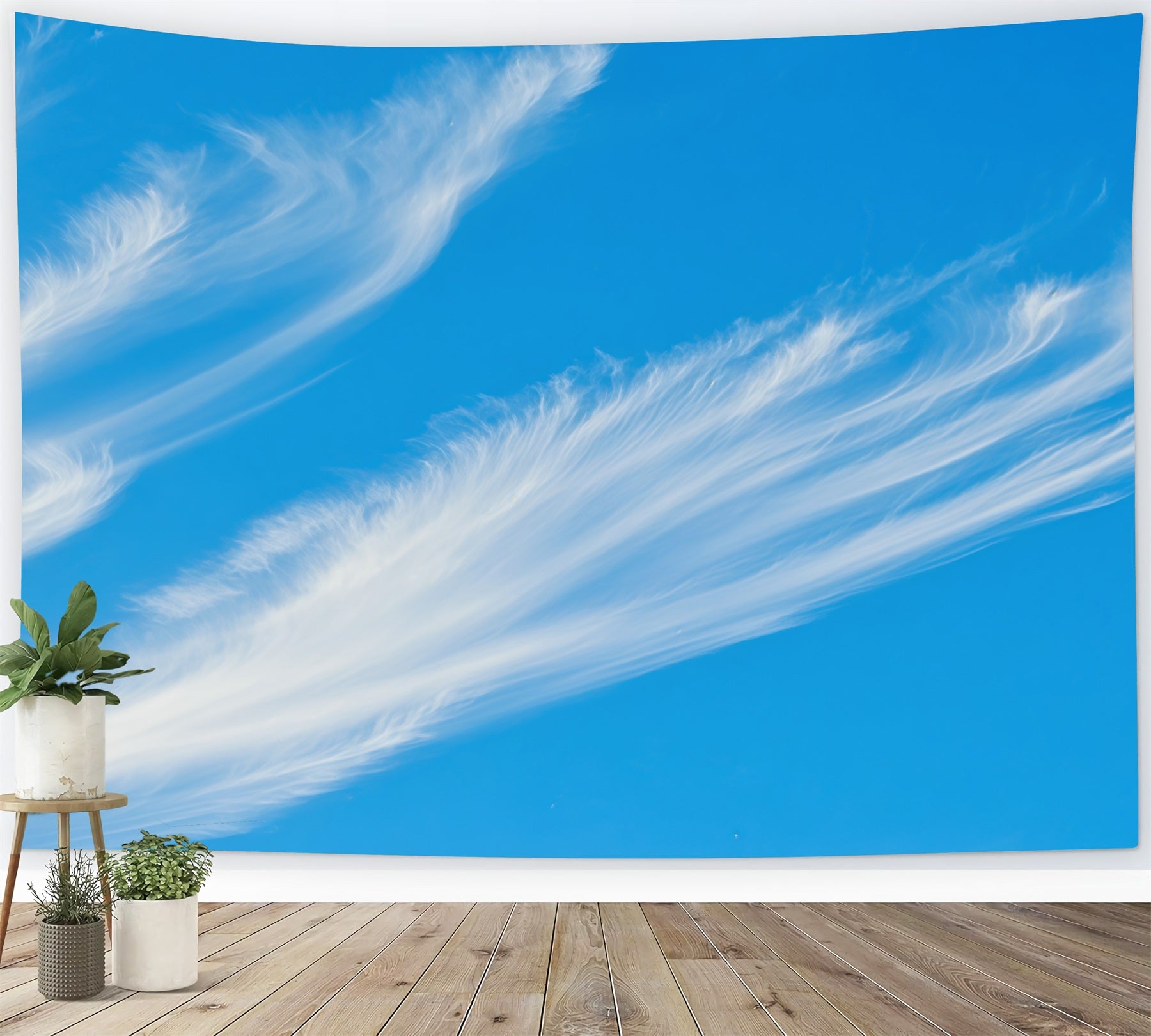 Toile de fond Photo Ciel Ciel Bleu Cirrus Légers CSH62-135