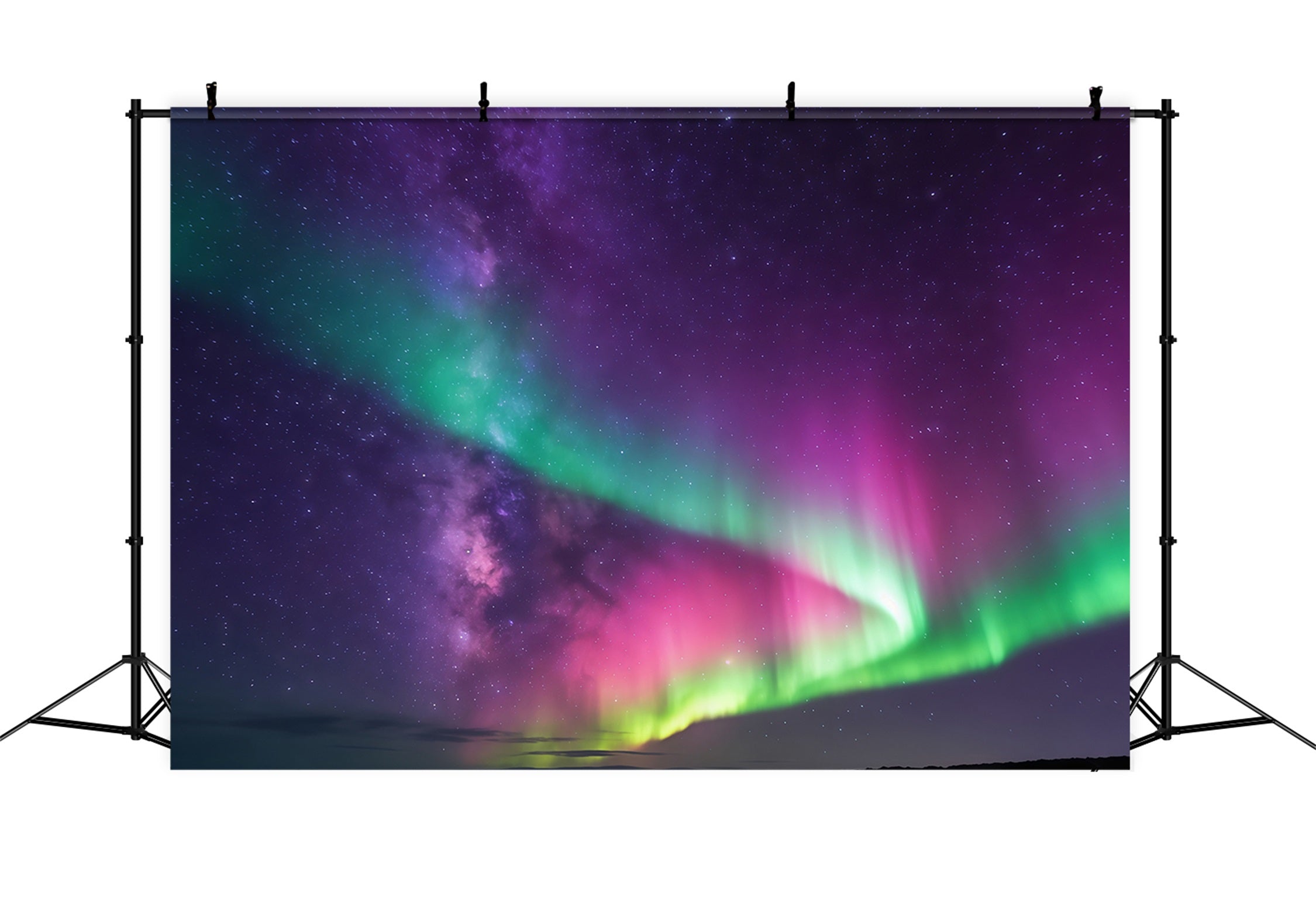 Fond Studio Ciel Aurore Boréale Verte Violette CSH62-138