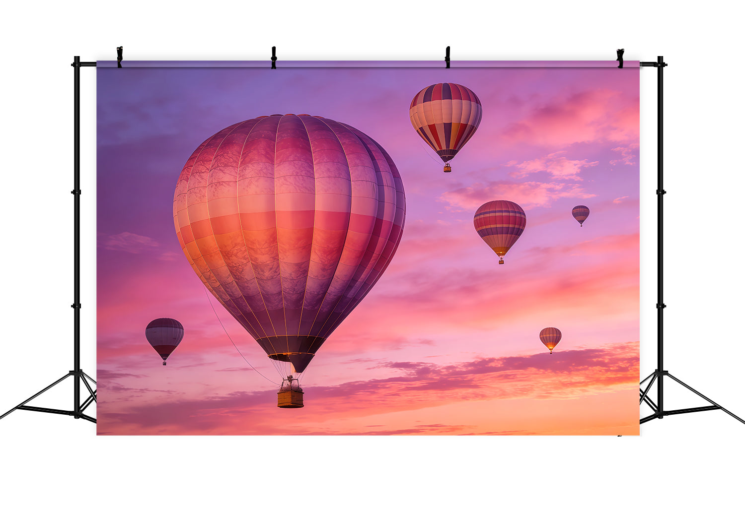 Fond Photo Ciel Montgolfière Pastel Coucher Soleil CSH62-139