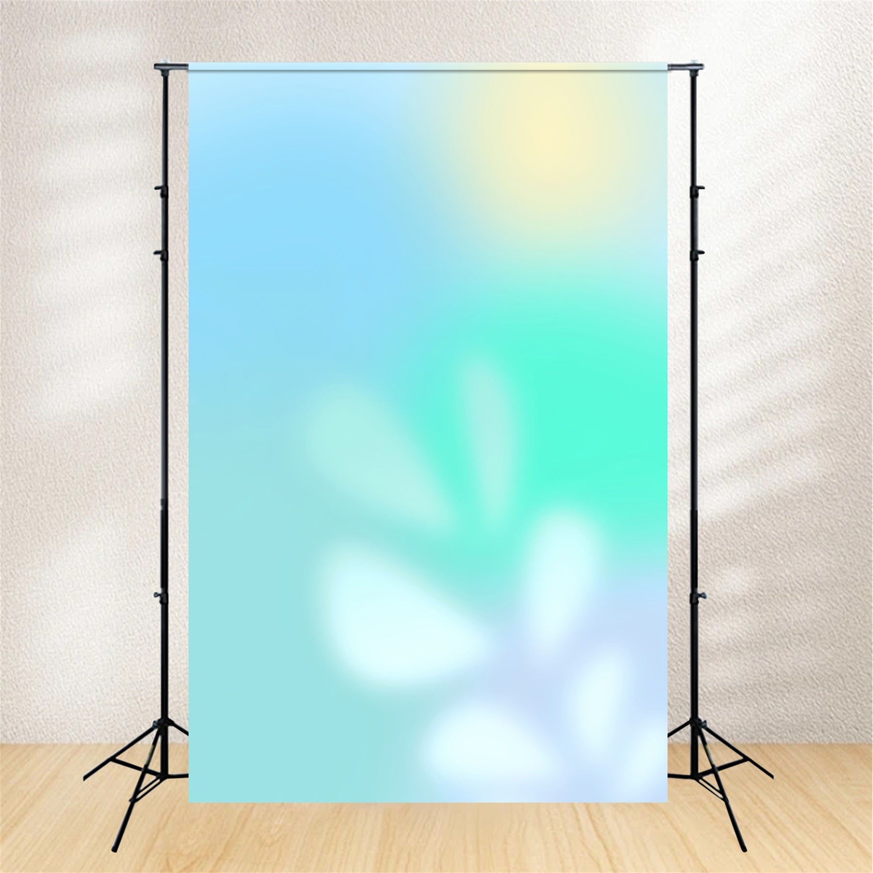 Fond Studio Photo Dégradé Lueur Douce Aqua Vert Bleu CSH62-43
