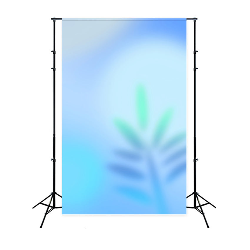 Fond Photo Dégradé Lueur Douce Vert Palmier Bleu CSH62-45